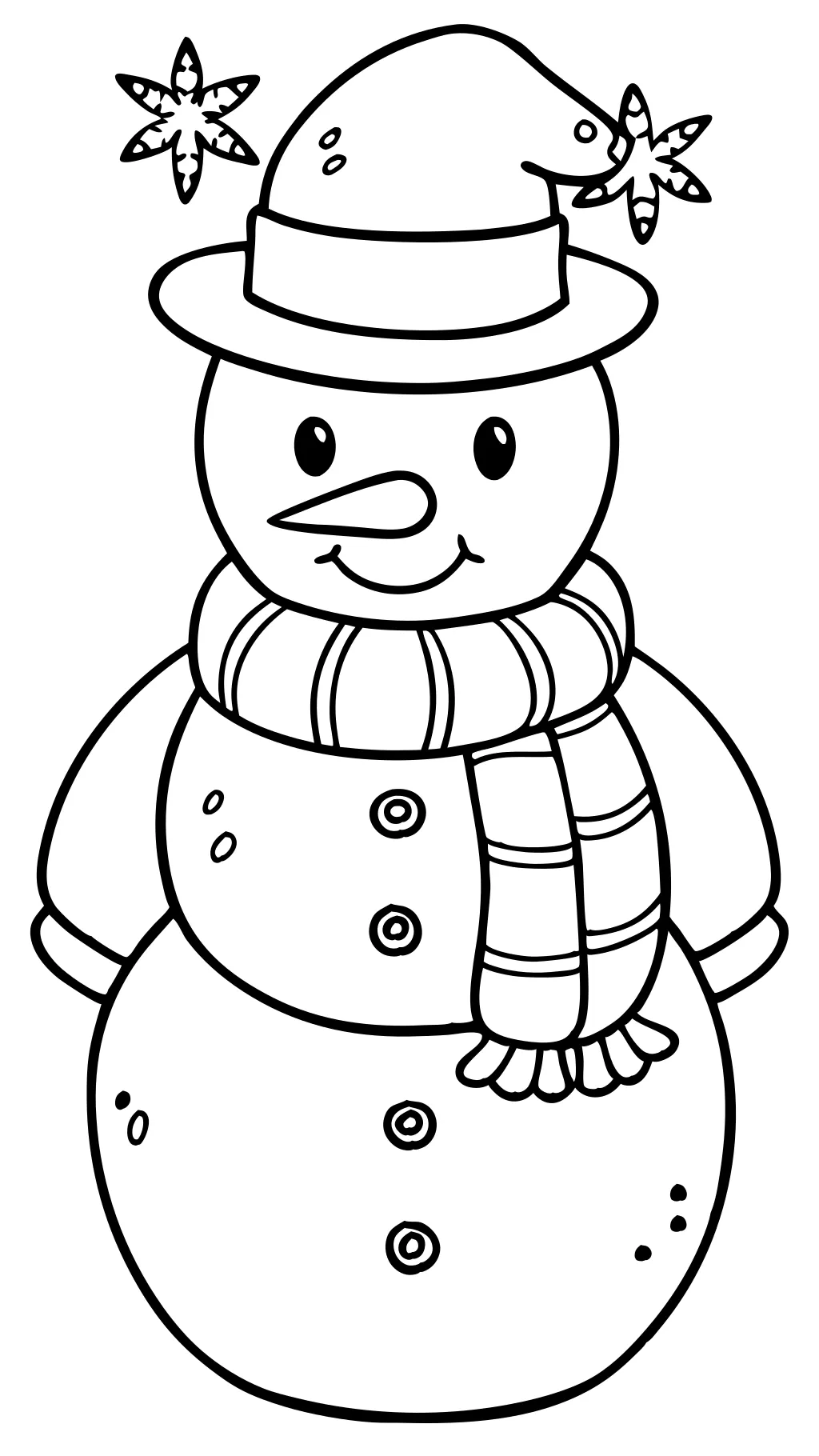 coloring pages of snowman